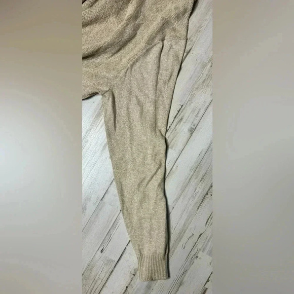 Joseph Abboud Joe Sweater Shirt Men XL Beige Quarter Neck Zip Classic Cotton - Picture 7 of 13